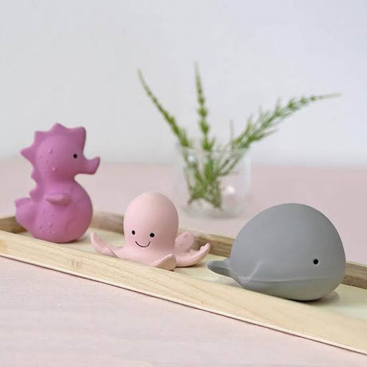 Ocean Buddies - Natural Rubber Bath Toys, Rattles & Teethers